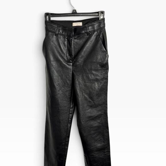 Babaton Pants - Aritzia Babaton  black vegan leather pants size 0